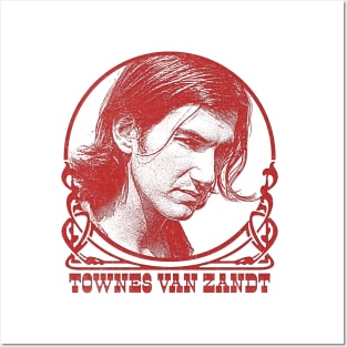 Townes Van Zandt // Retro Faded Style Design Posters and Art